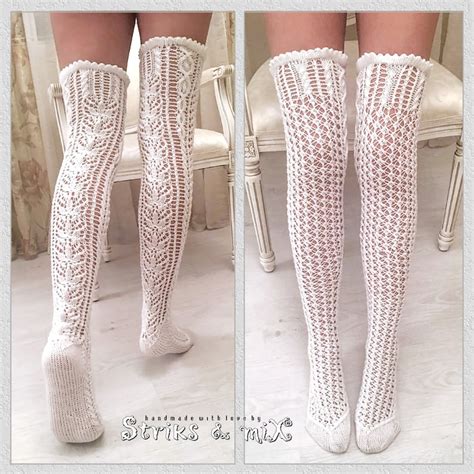 thigh high socks with lace